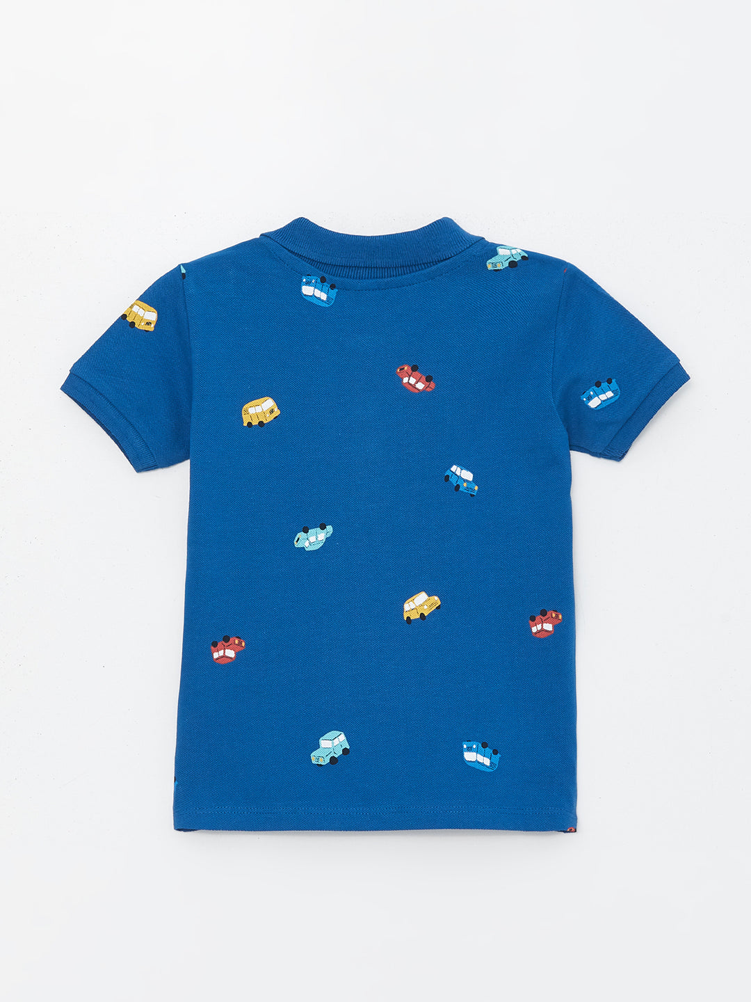 Polo Neck Short Sleeve Patterned Baby Boy T-Shirt