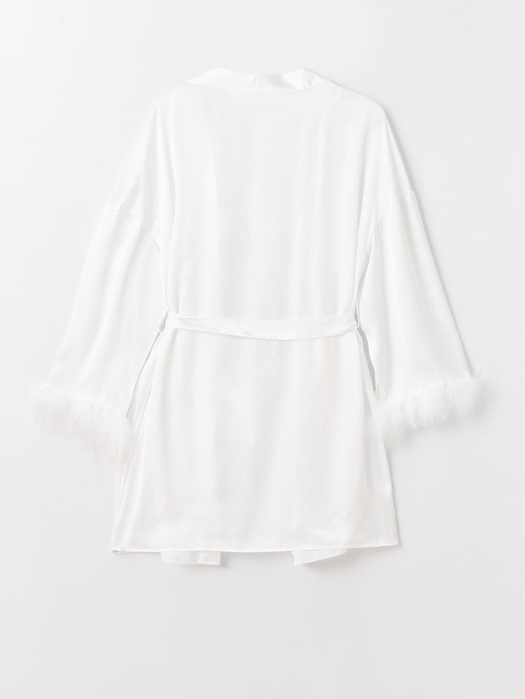 Shawl Collar Plain Long Sleeve Satin Women Dressing Gown