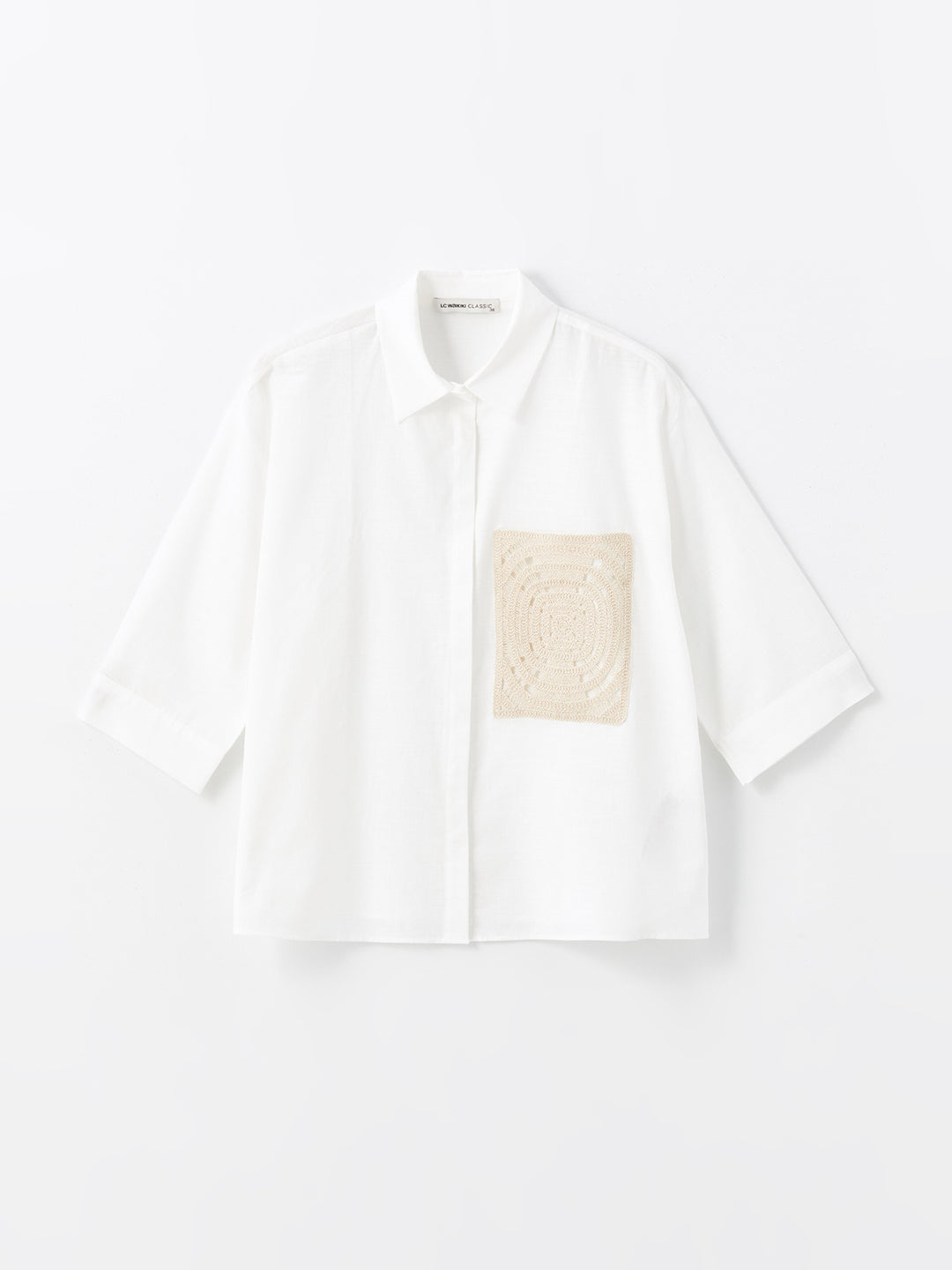Embroidered Long Sleeve Oversize Women Shirt