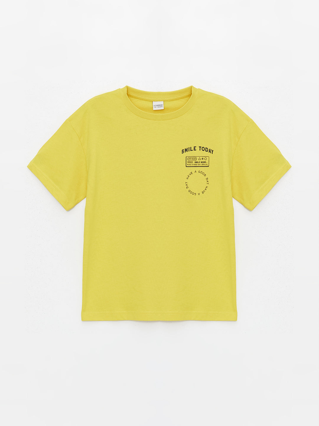 Crew Neck Printed Short Sleeve Boys' T-Shirt and Shorts