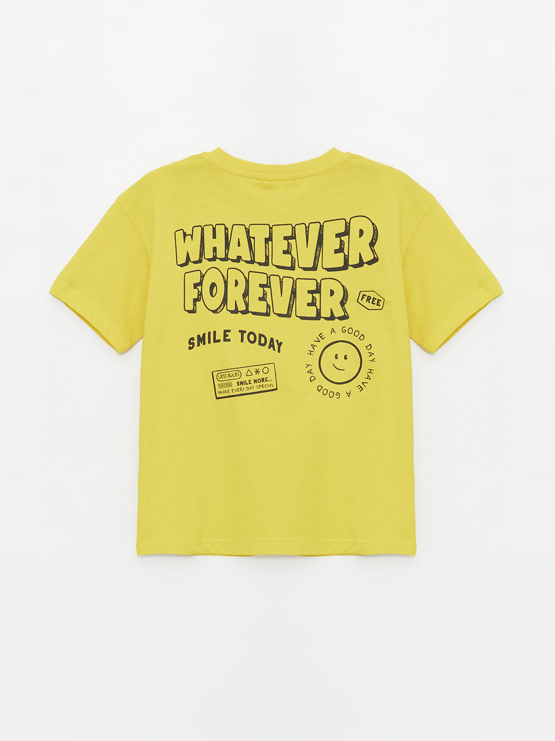 Crew Neck Printed Short Sleeve Boys' T-Shirt and Shorts