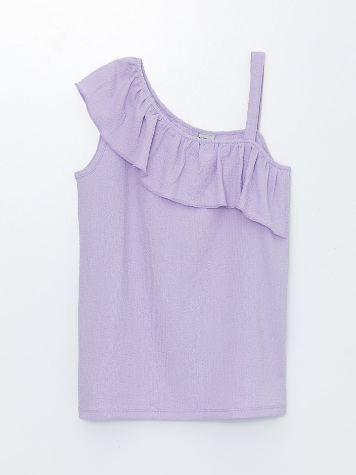 Ruffle Detailed Girls Undershirt