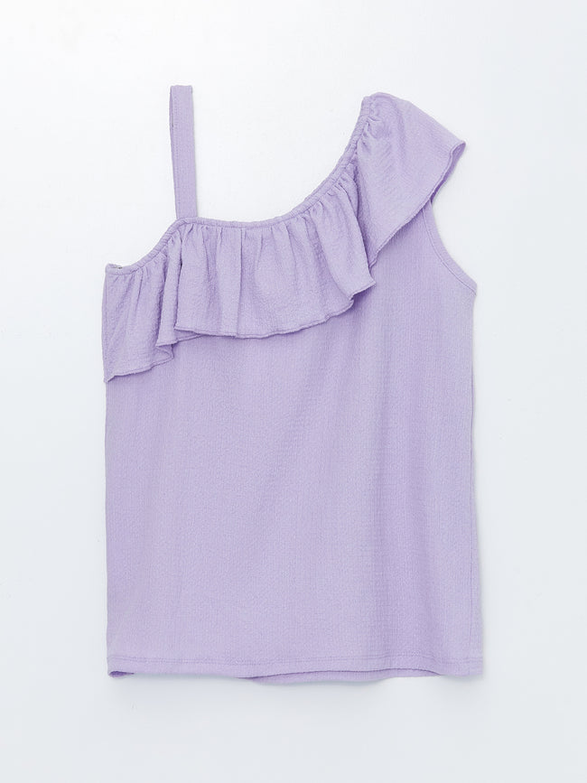 Ruffle Detailed Girls Undershirt Main Image