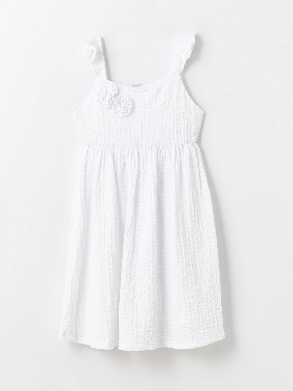 U-Neck Floral Girls Dress