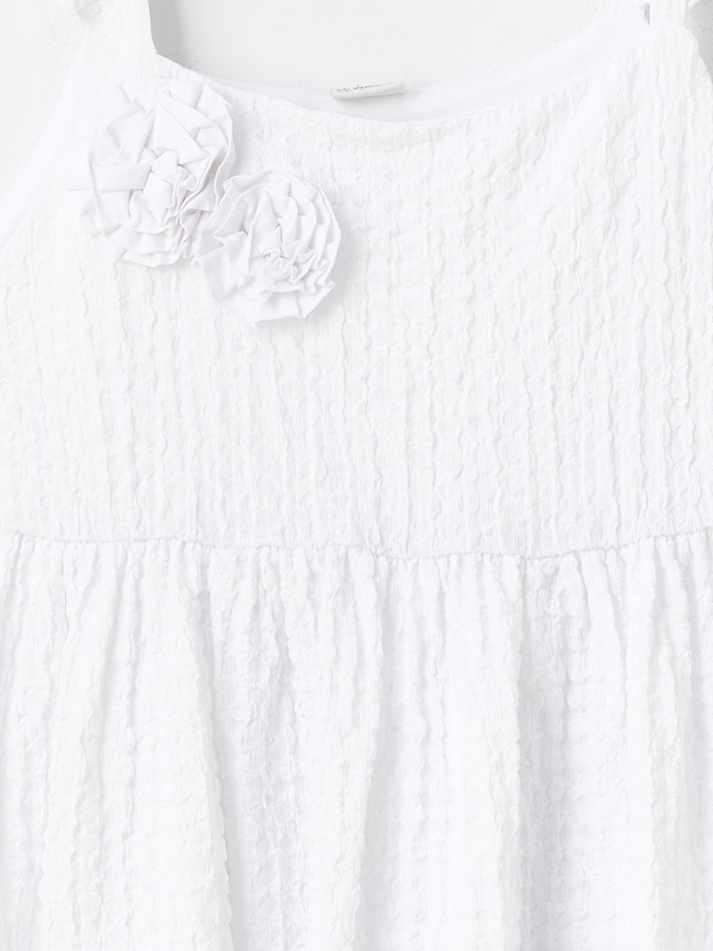 U-Neck Floral Girls Dress