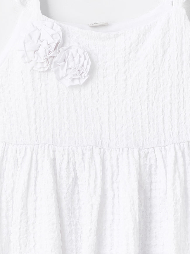 U-Neck Floral Girls Dress Main Image