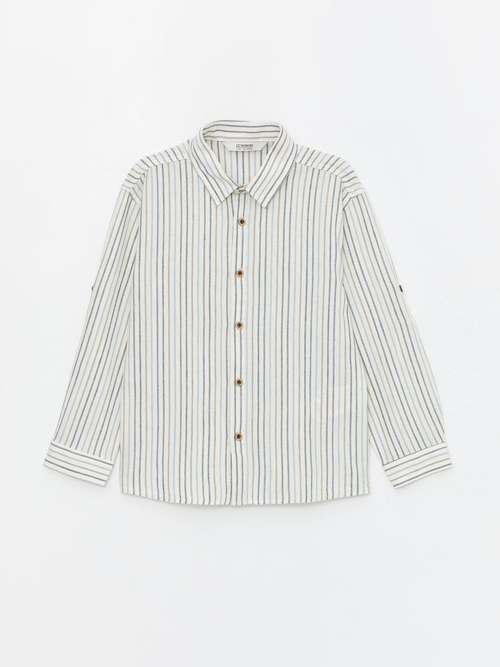 Comfortable Fit Striped Boys Shirt