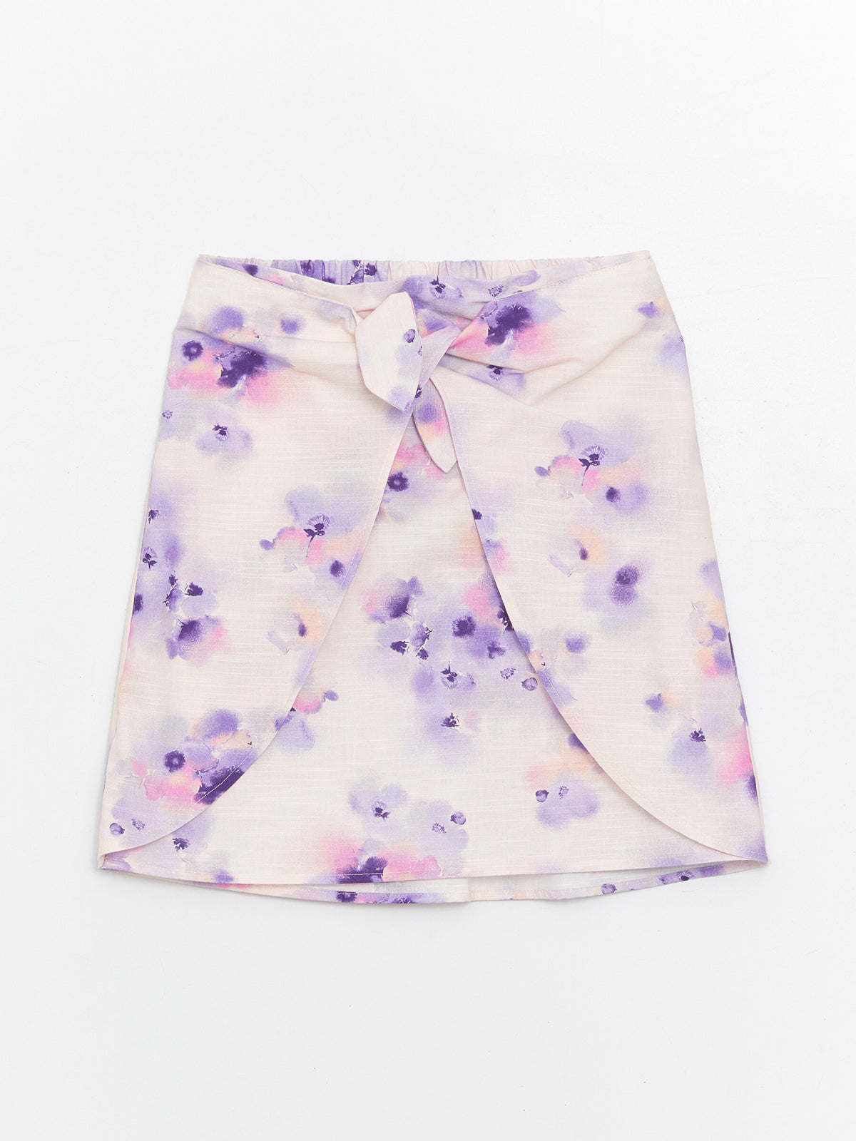 Floral Girls Skirt with Elastic Waist