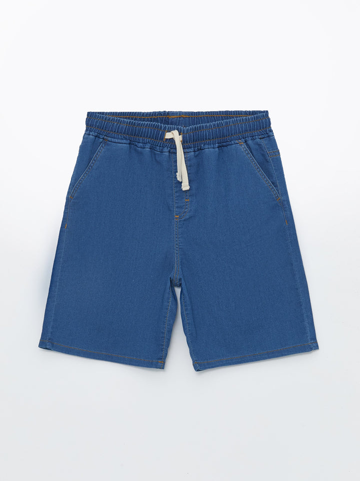Comfortable Fit Boys Jean Shorts with Elastic Waist