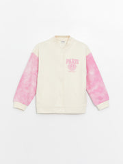 Printed Long Sleeve Girls College Jacket