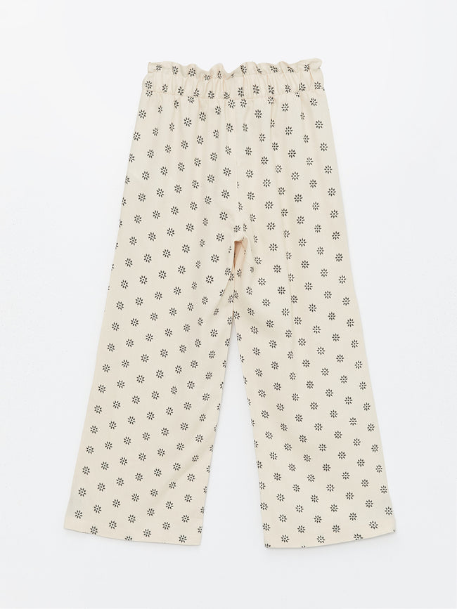 Wideleg Girls Trousers with Elastic Waist Main Image