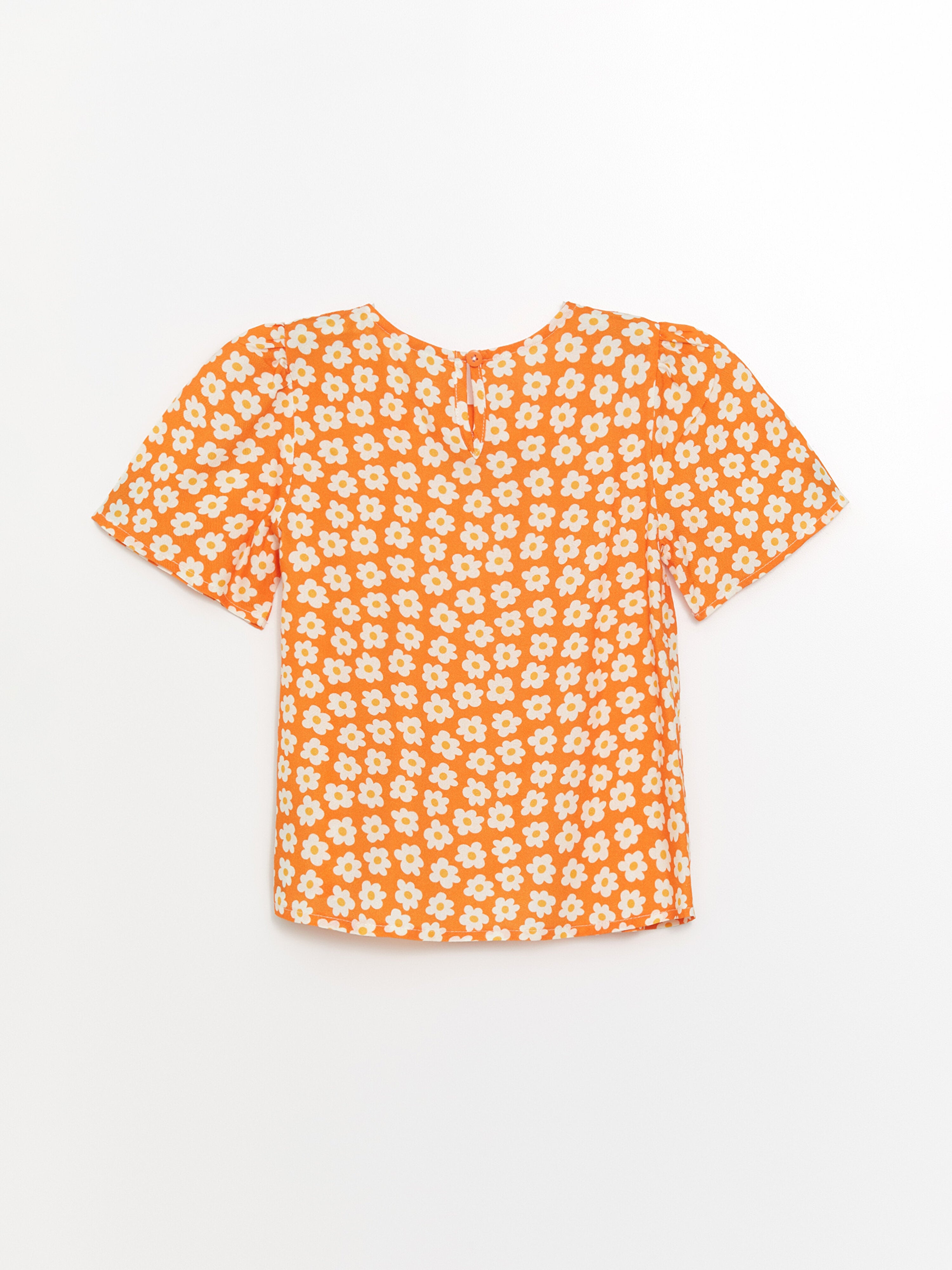 Square Neck Floral Girls Blouse