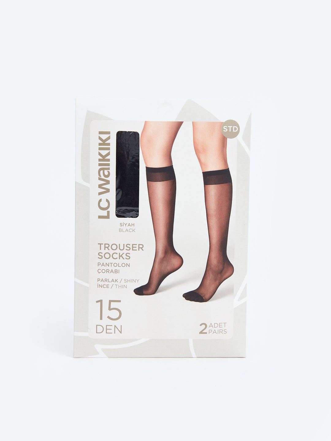 15 Denier Women Knee Socks 2 Pack