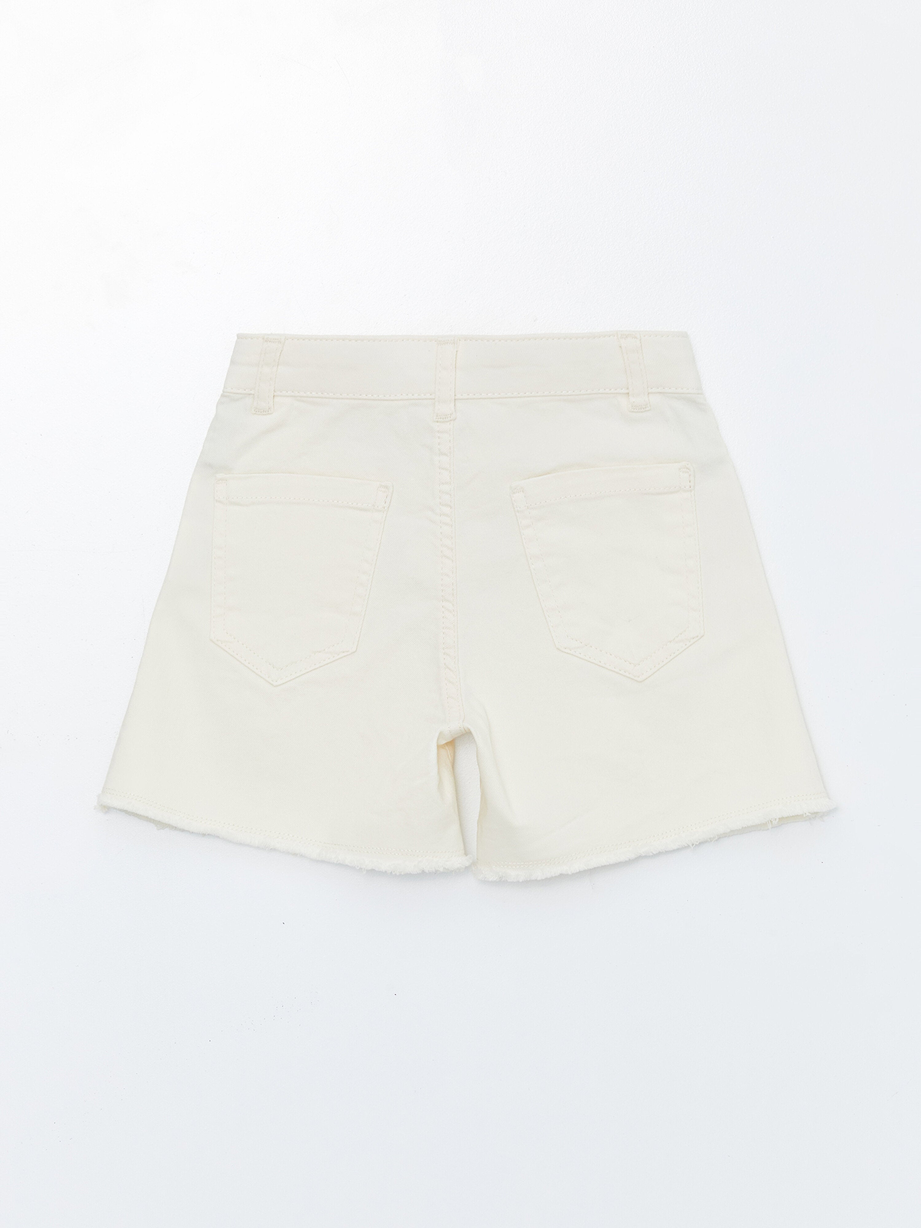 Floral Printed Gabardine Girls Shorts