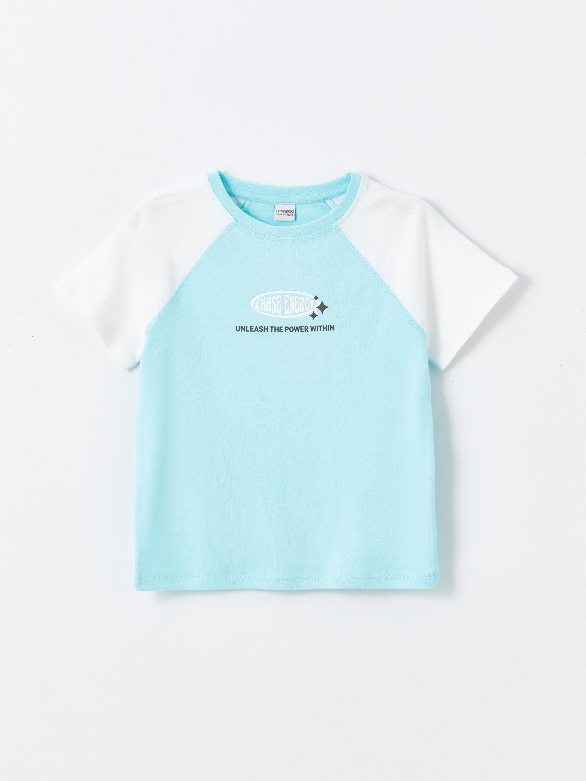 Crew Neck Printed Short Sleeve Girls T-Shirt