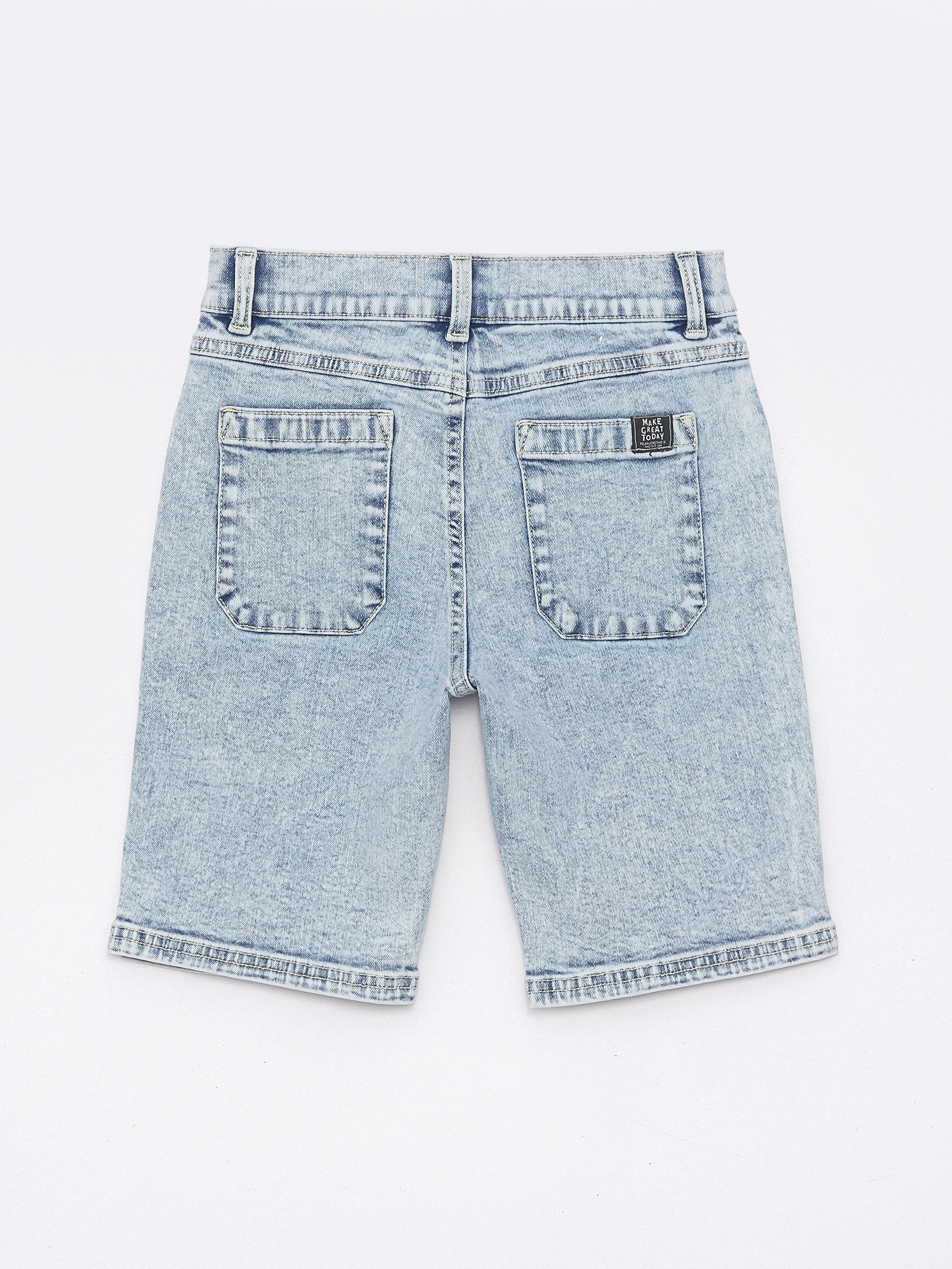 Ripped Detailed Boy Jean Shorts