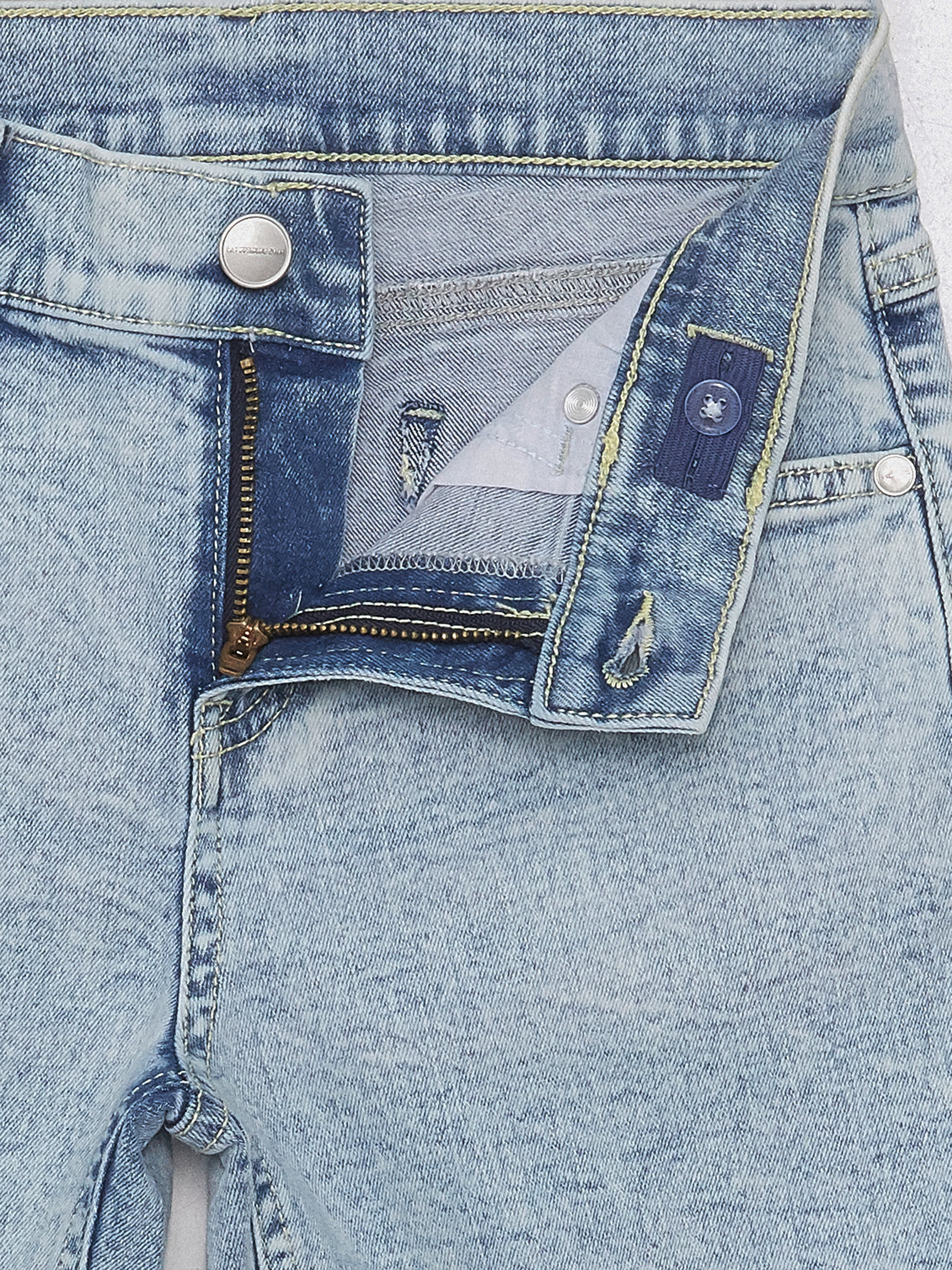 Ripped Detailed Boy Jean Shorts