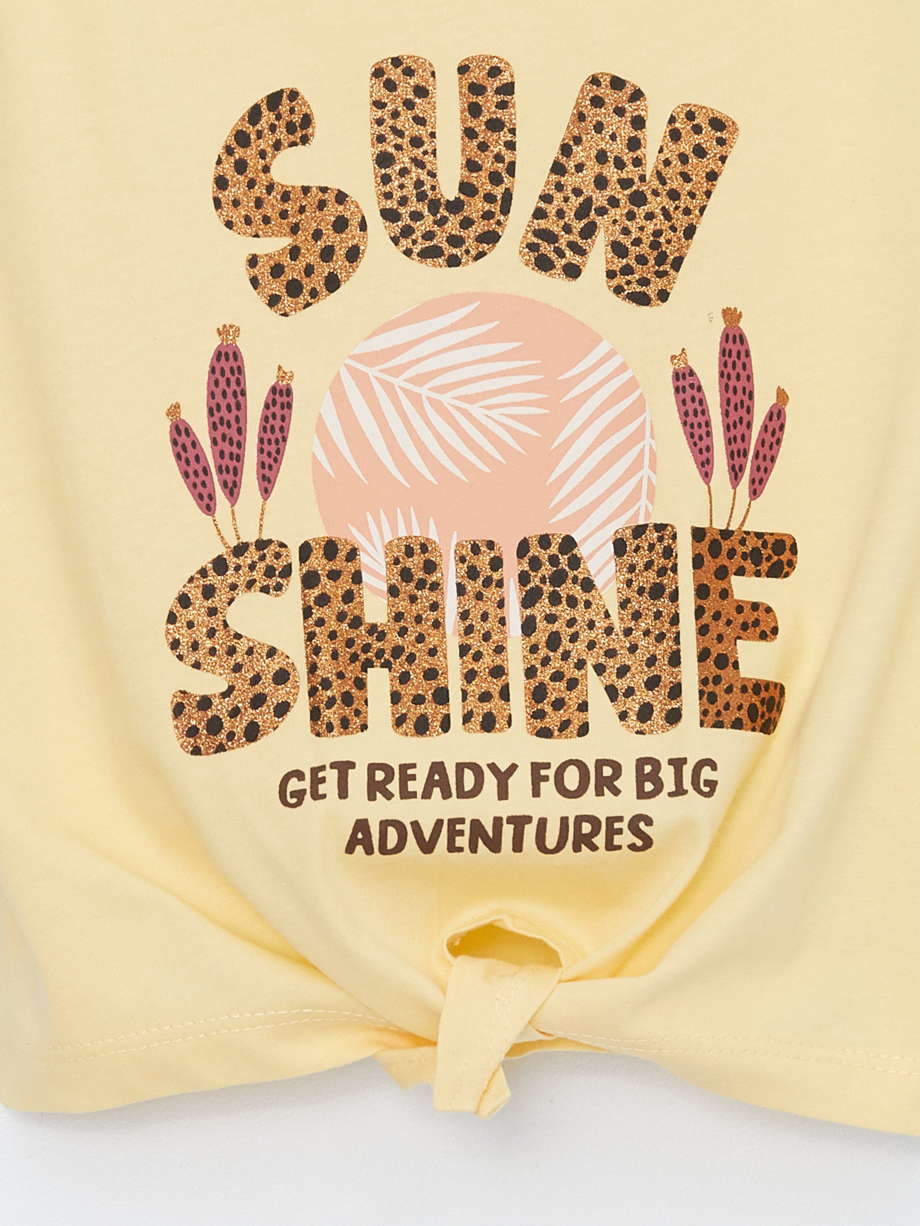 Crew Neck Printed Girls Undershirt