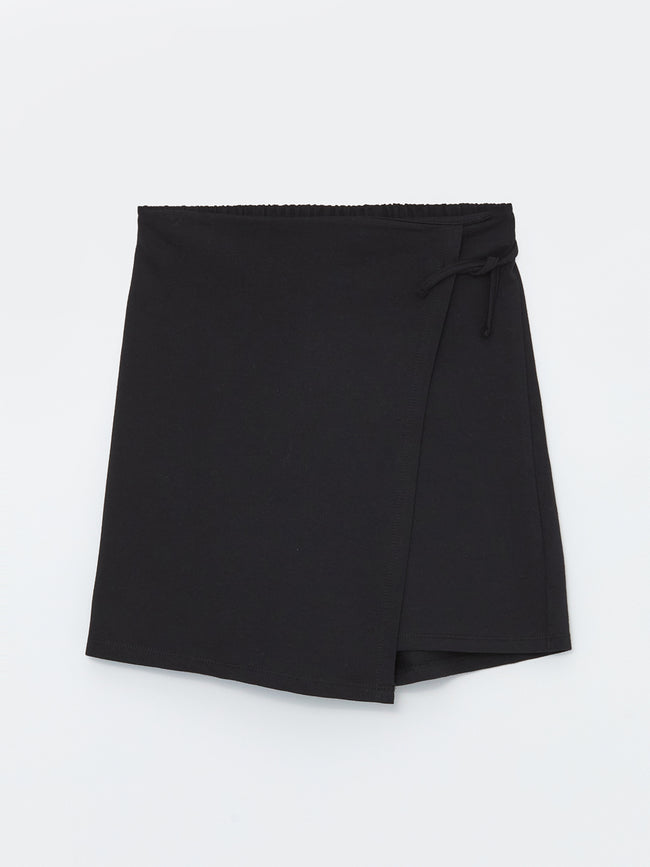 Basic Girls Shorts Skirt with Elastic Waist Hover Image
