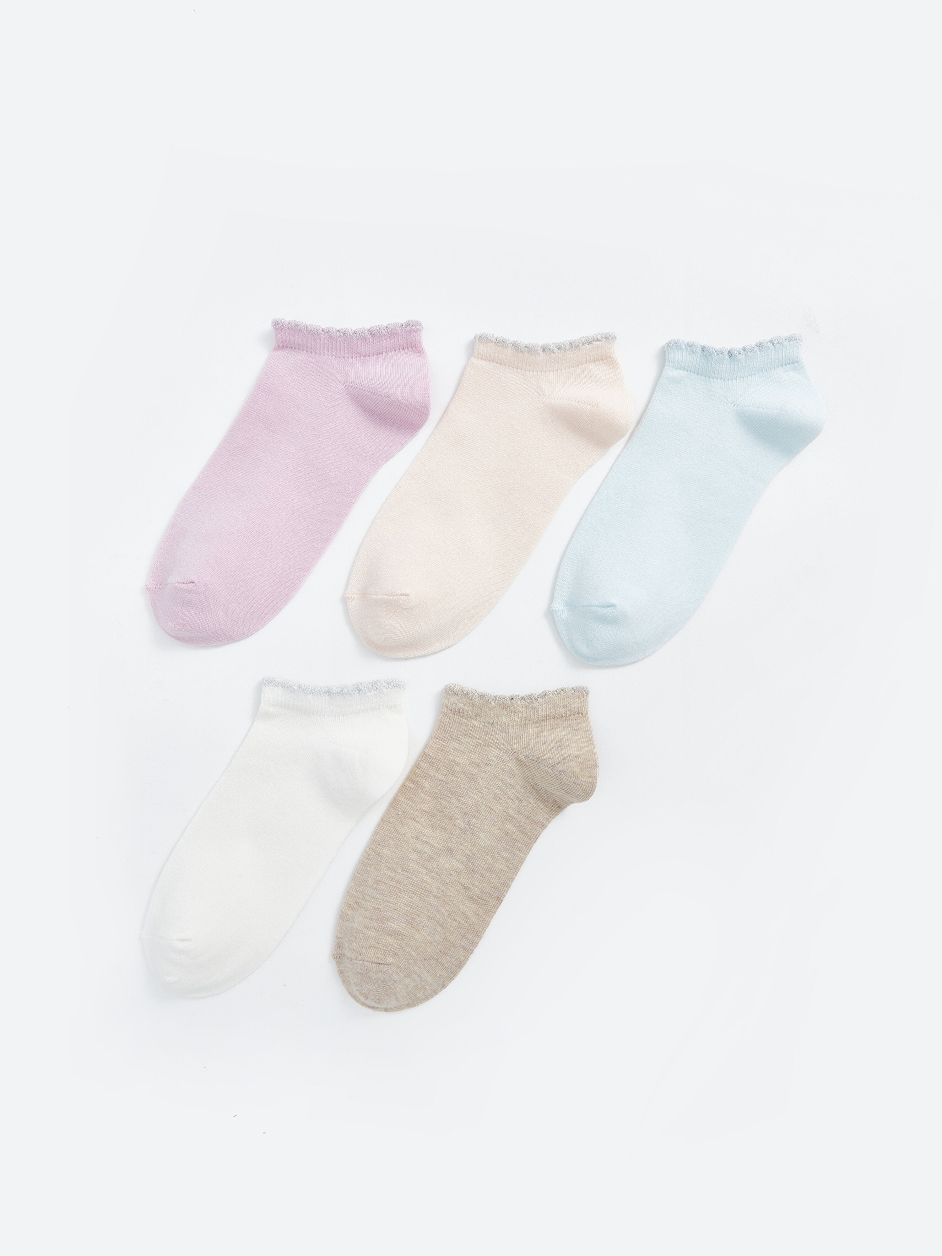 Women Flat Booties Socks 5 Pack