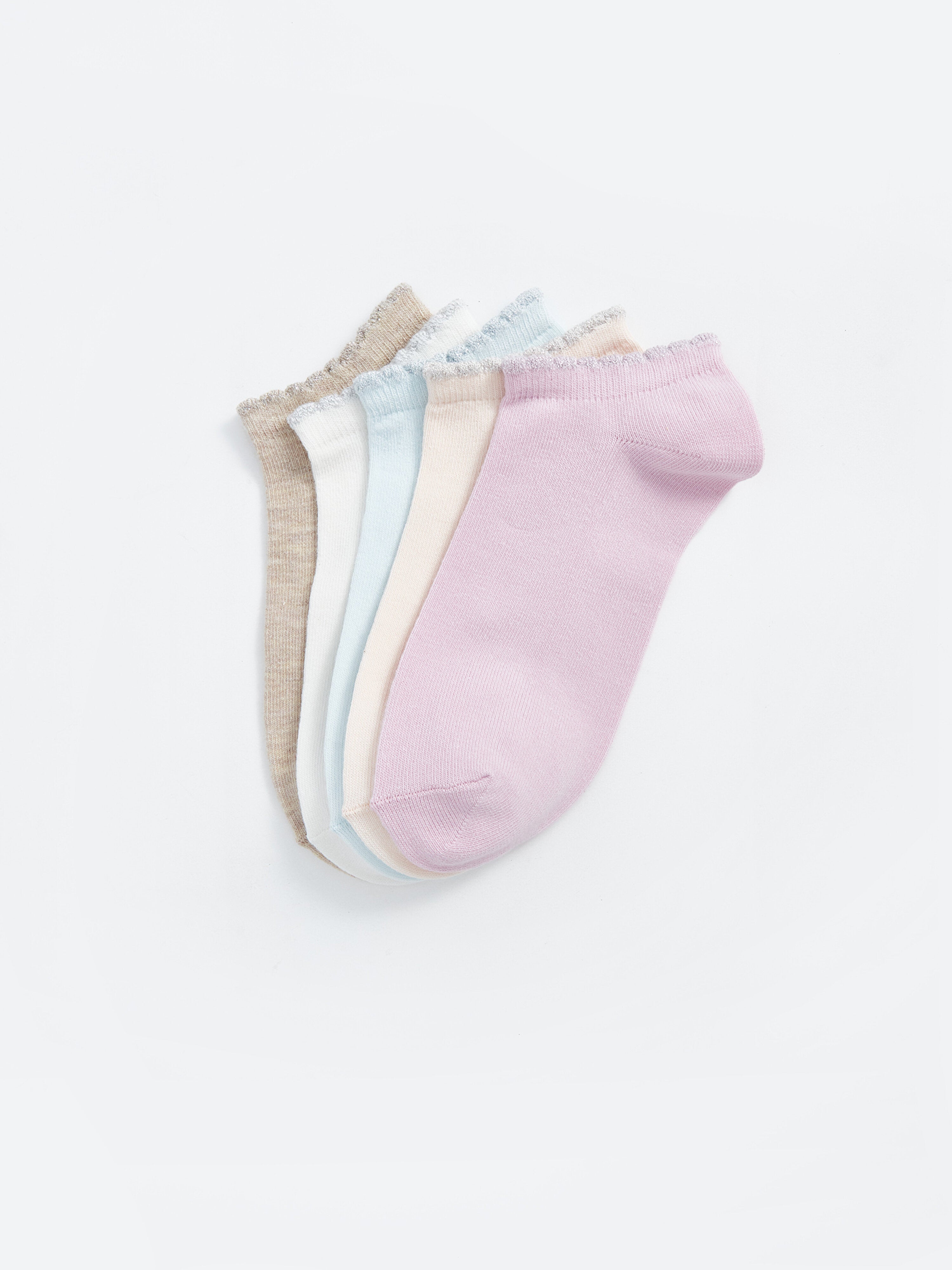 Women Flat Booties Socks 5 Pack