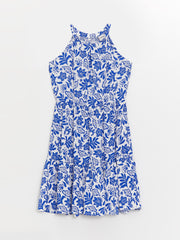 Halter Neck Floral Girls Dress