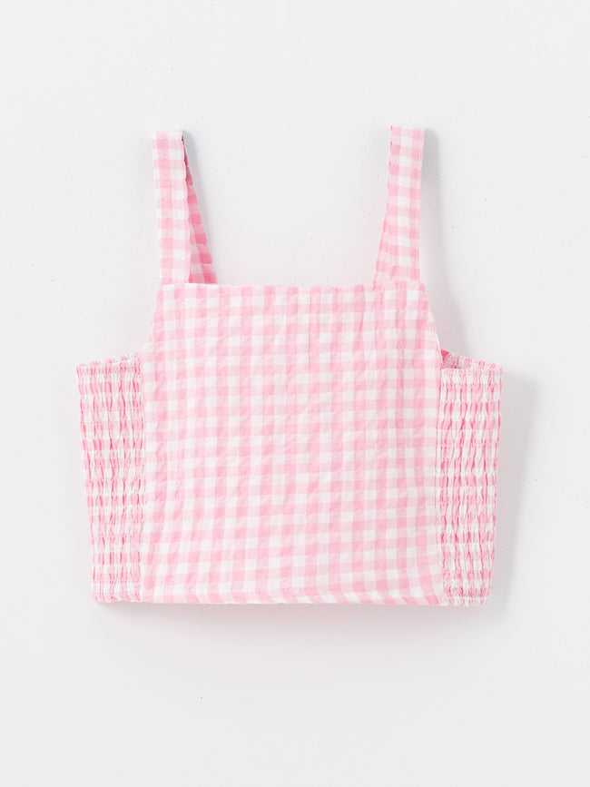 Square Neck Girls Blouse and Shorts Skirt Main Image