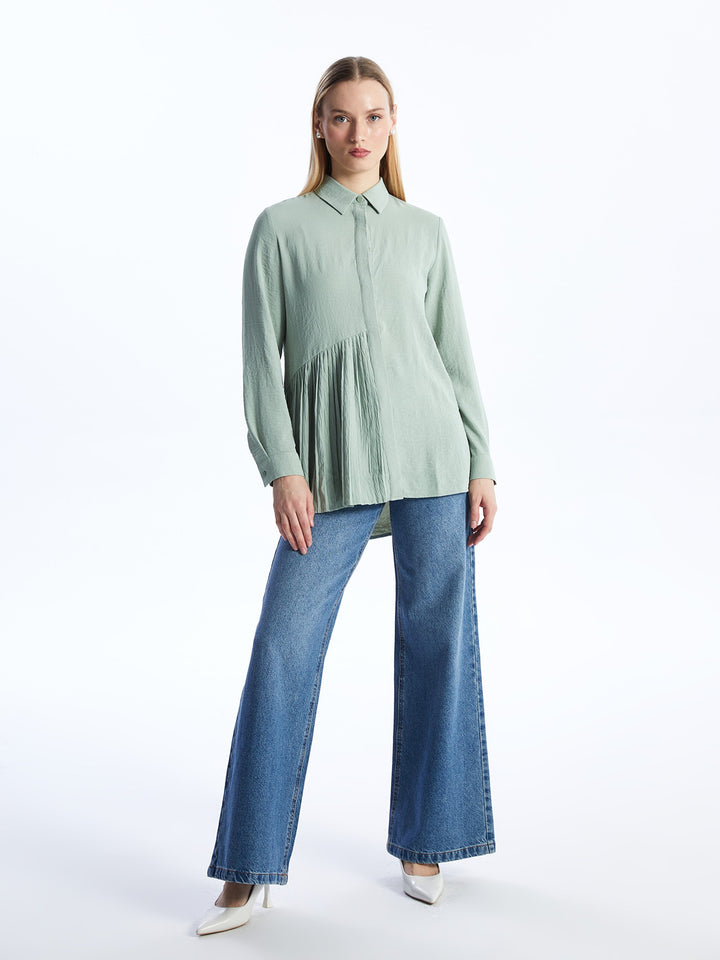 LCWAIKIKI Classic Plain Long Sleeve Women Shirt Tunic