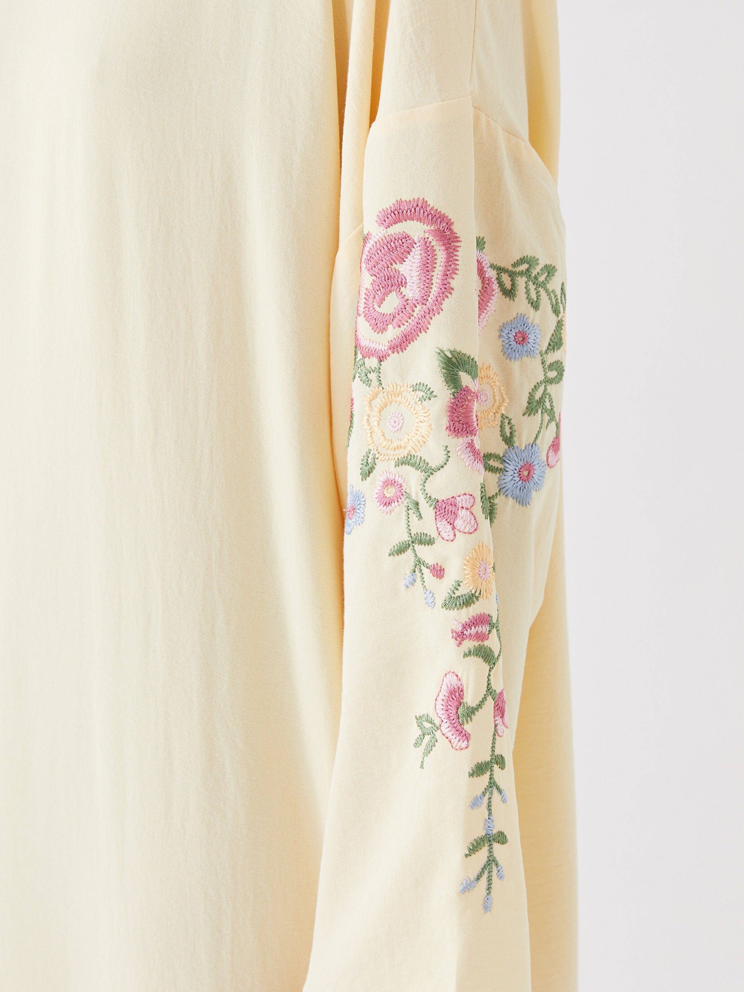 Hooded Embroidered Long Sleeve Oversize Women Dress