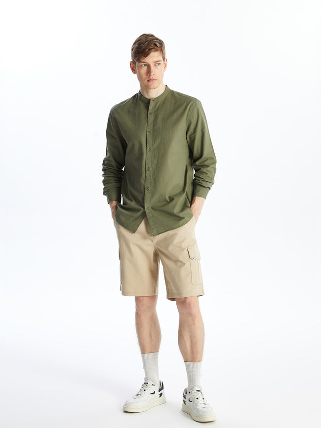 Standard Fit Gabardine Men Bermuda Shorts Main Image
