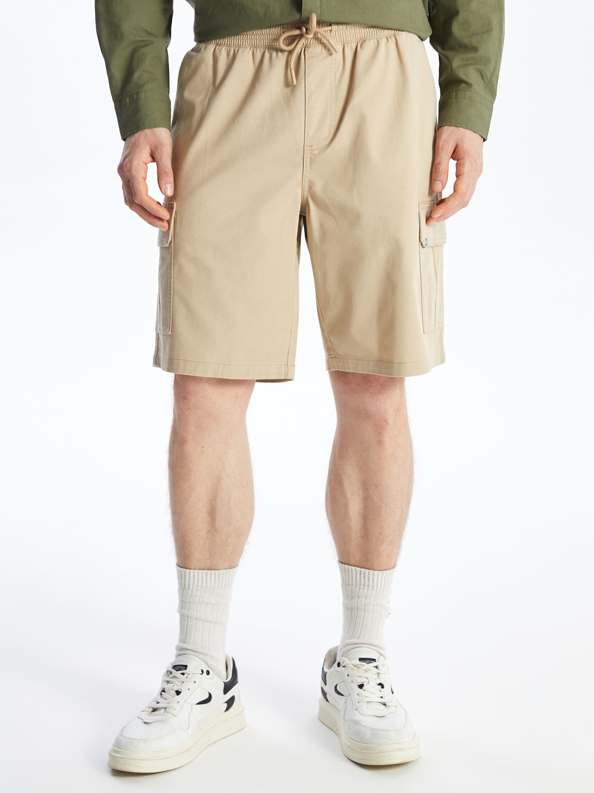 Standard Fit Gabardine Men Bermuda Shorts