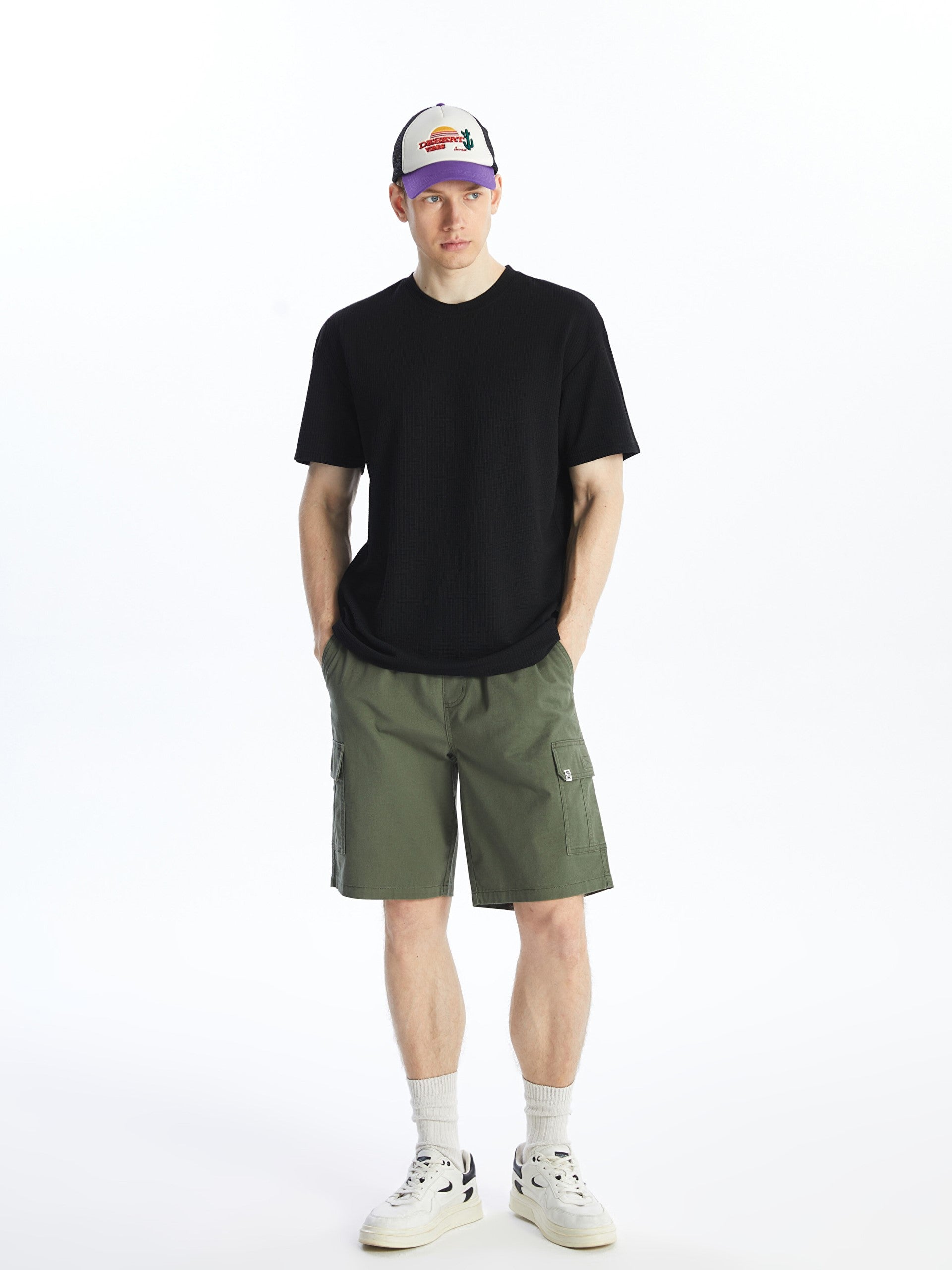 Standard Fit Gabardine Men Bermuda Shorts