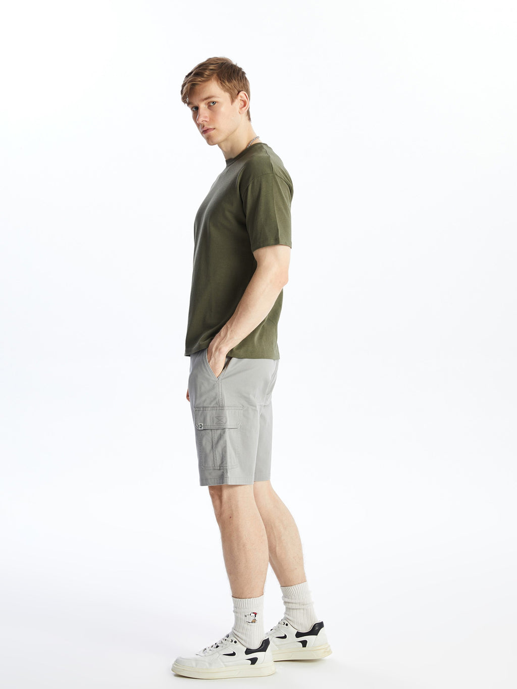 Standard Fit Gabardine Men Bermuda Shorts