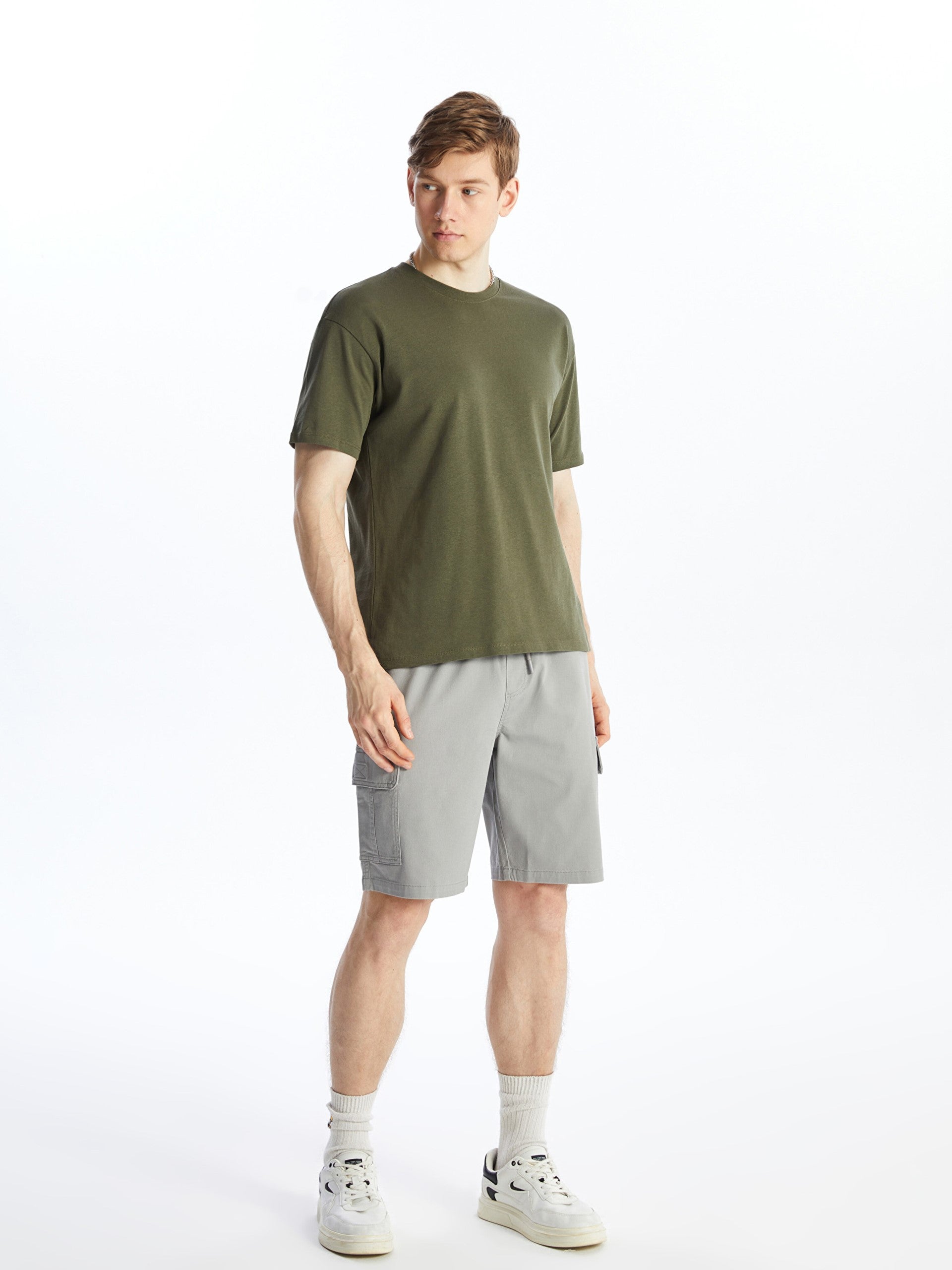 Standard Fit Gabardine Men Bermuda Shorts