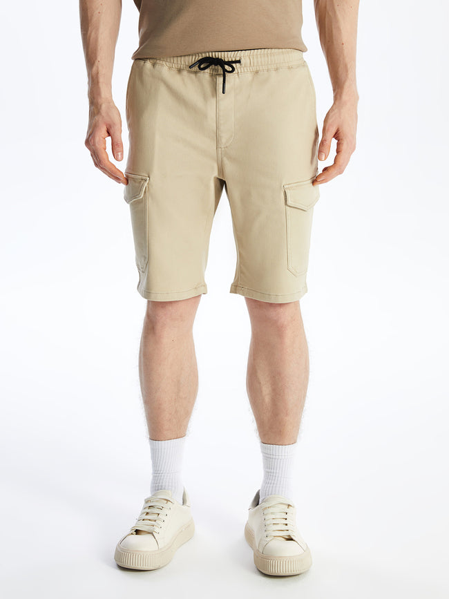Slim Fit Men Cargo Shorts Main Image
