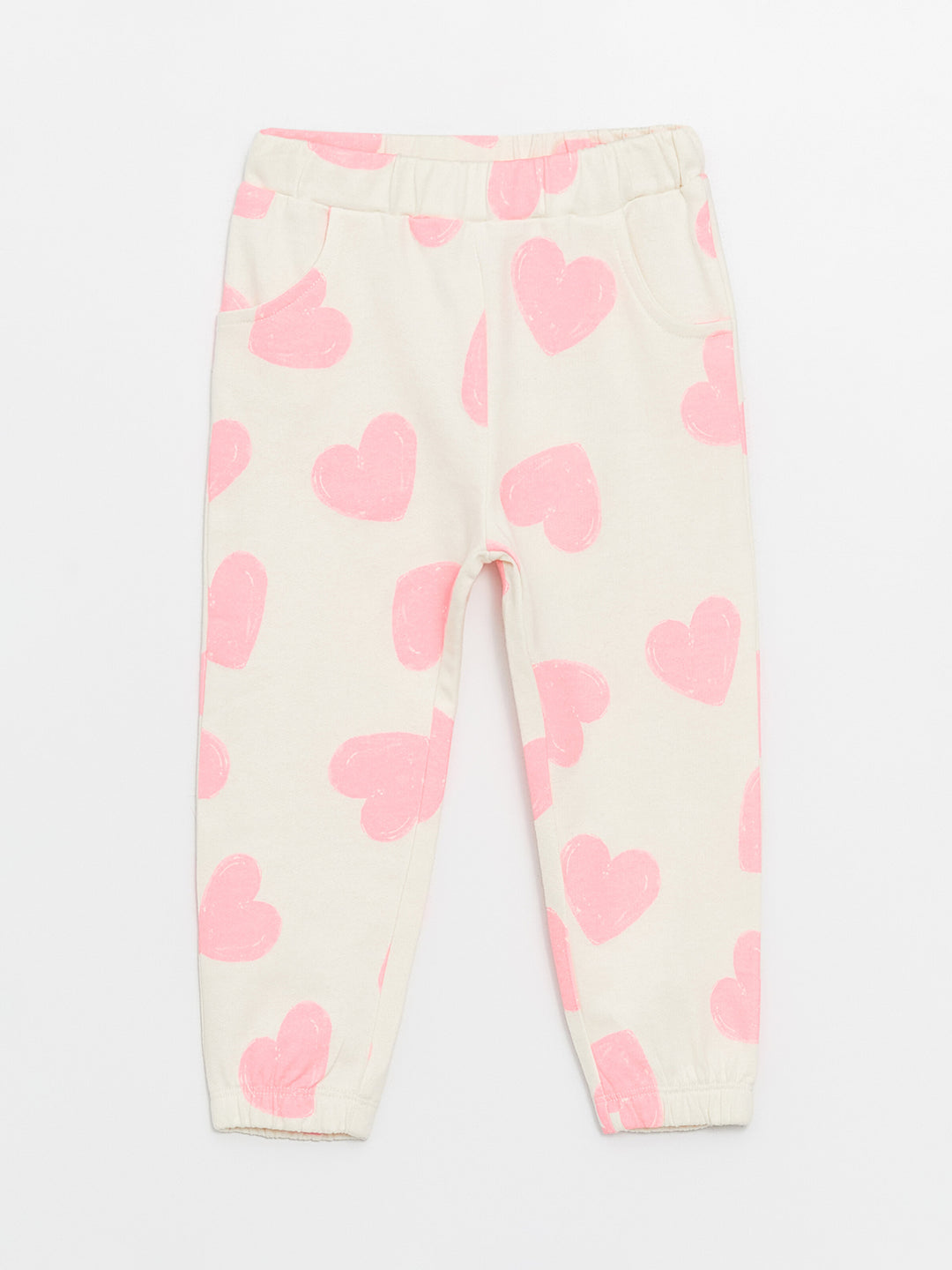 Printed Baby Girls Tracksuit Bottom With Elastic Waist