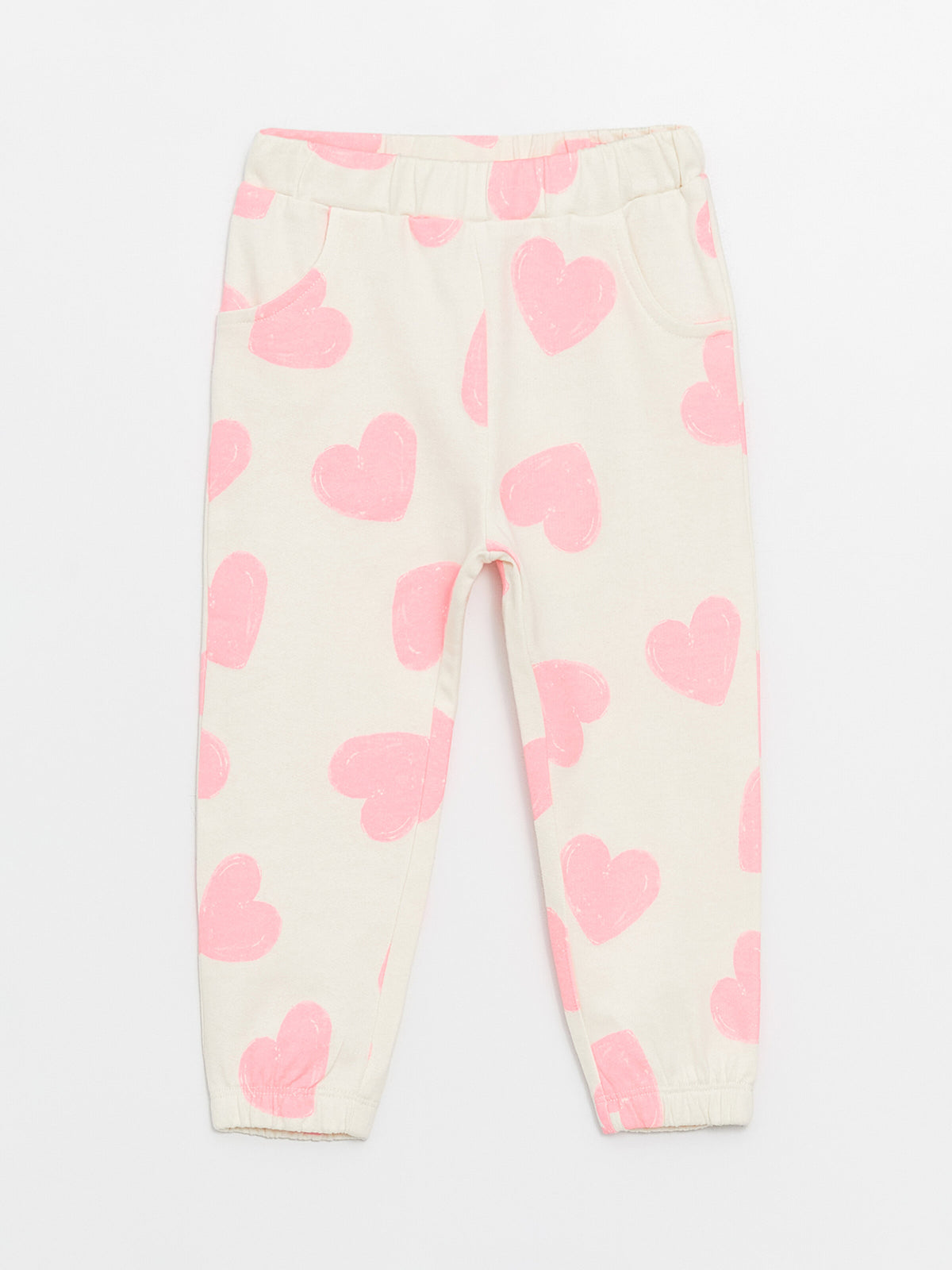 Printed Baby Girls Tracksuit Bottom With Elastic Waist
