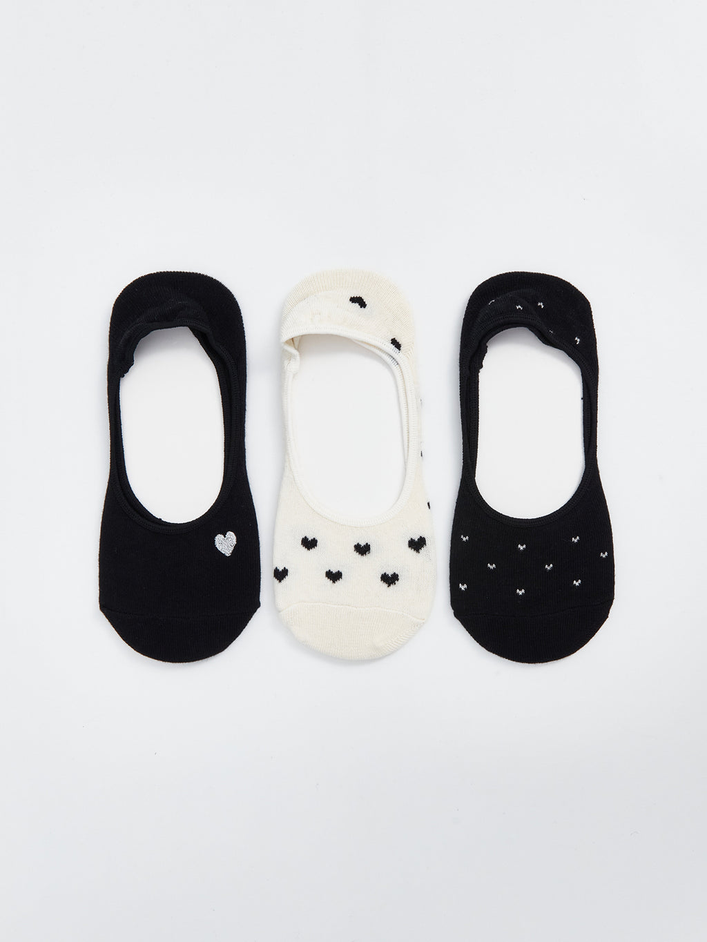 Patterned Women Ballerina Socks 3 Pack