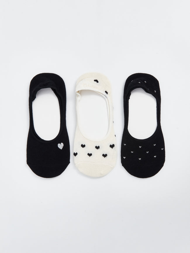 Patterned Women Ballerina Socks 3 Pack Hover Image