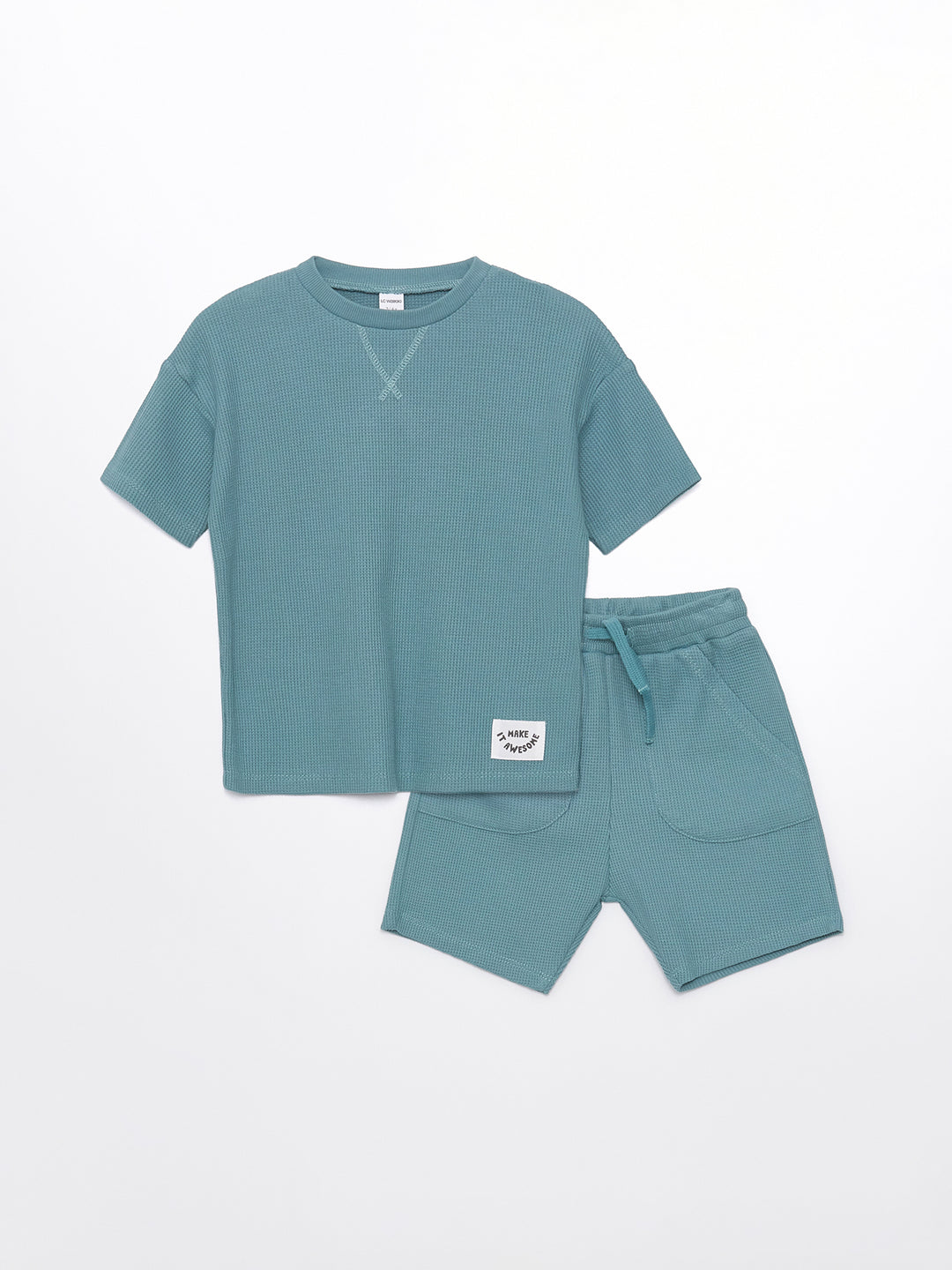 Crew Neck Basic Baby Boy T-Shirt and Shorts Set of 2