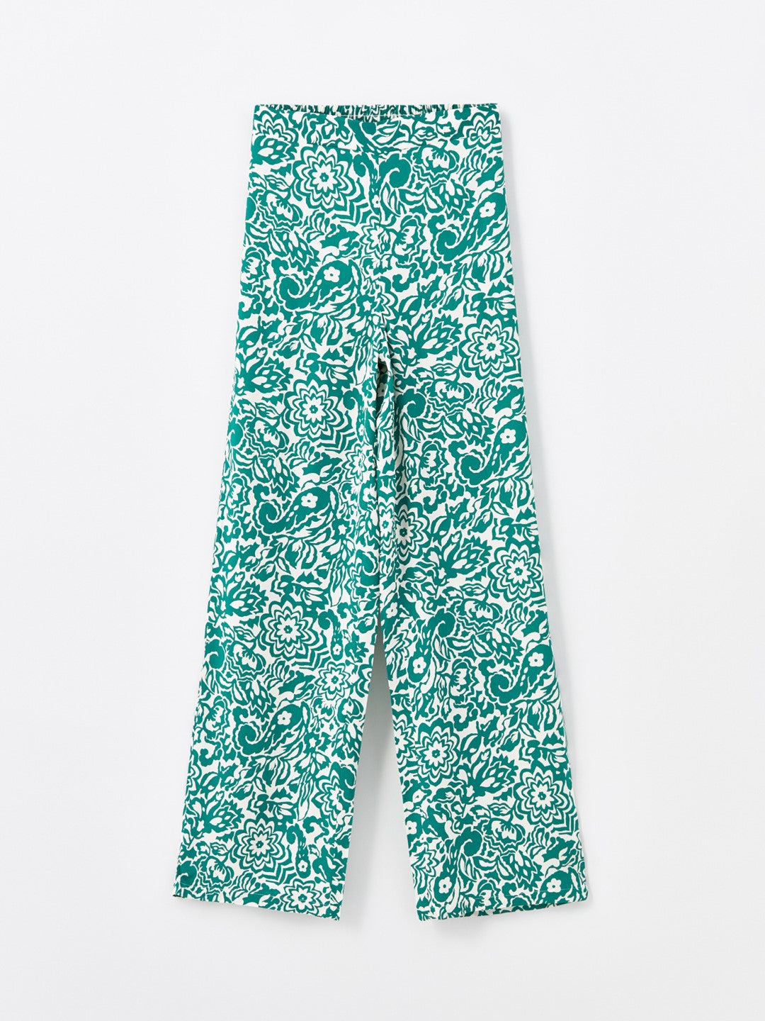 Elastic Waist Patterned Women's Trousers