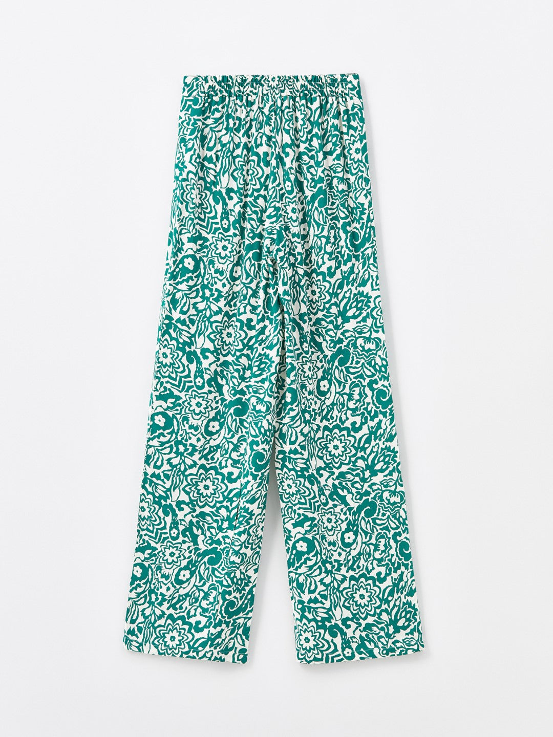 Elastic Waist Patterned Women's Trousers