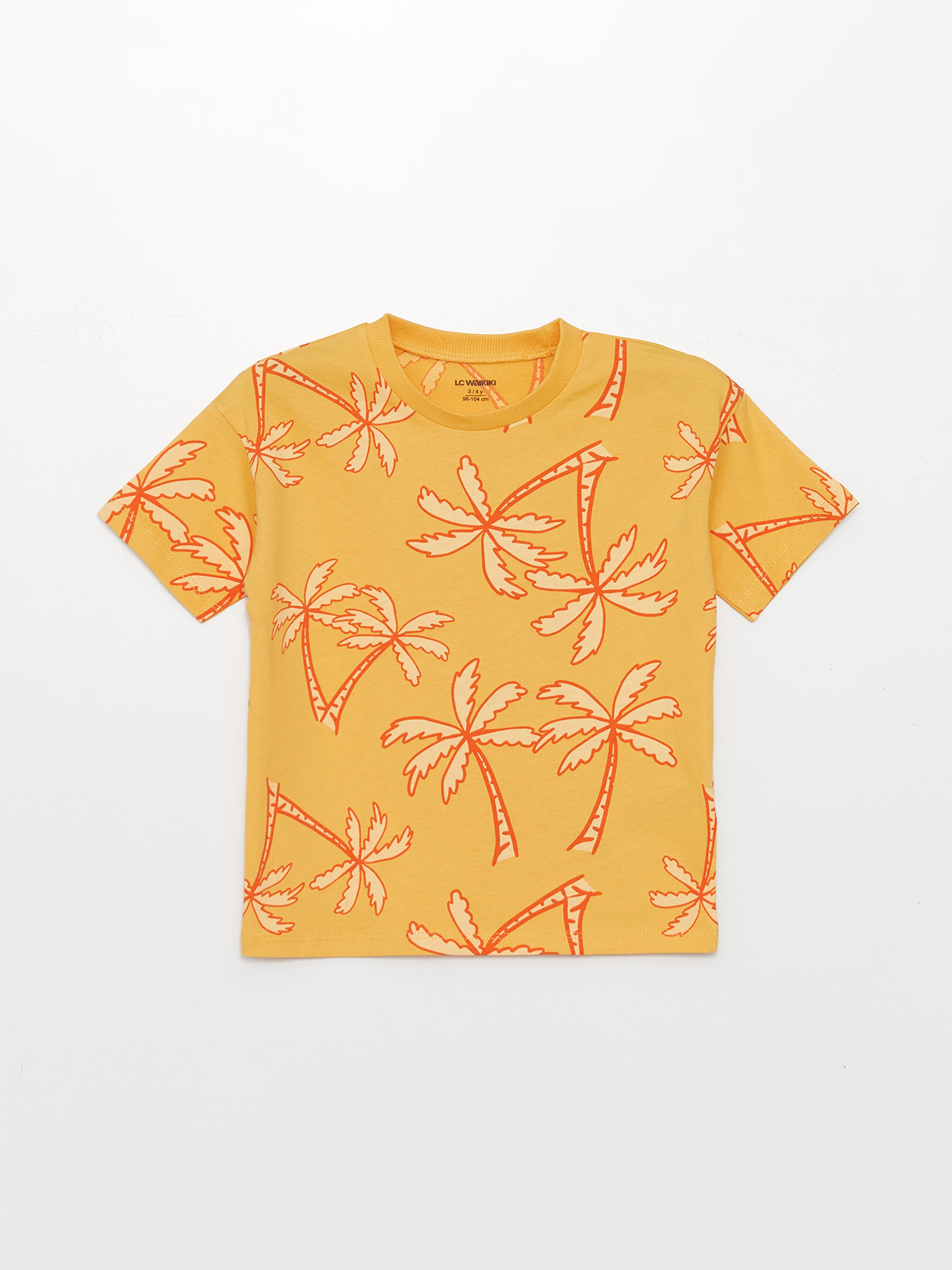 Crew Neck Short Sleeve Printed Baby Boy T-Shirt, Pack of 2