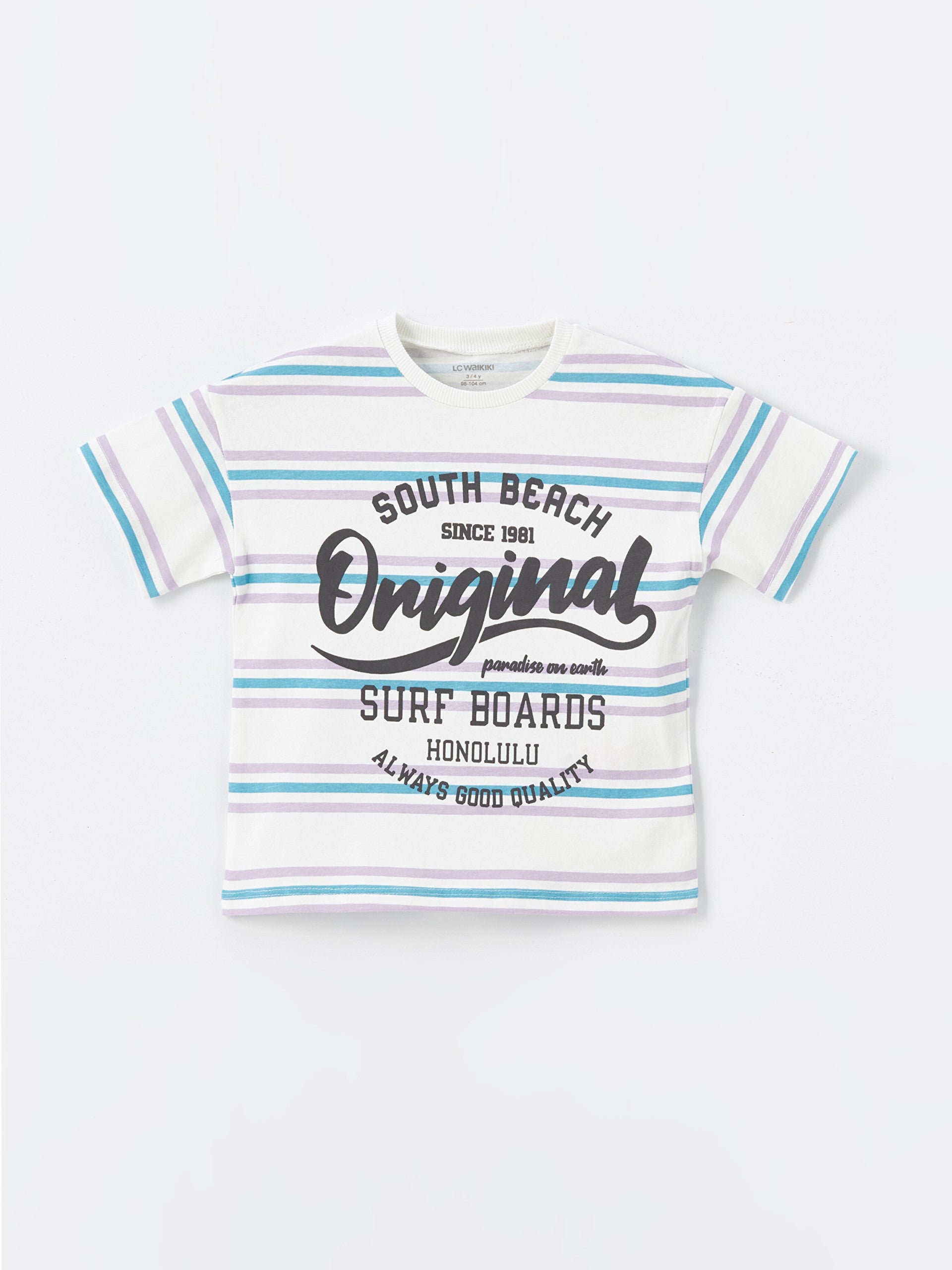 Crew Neck Short Sleeve Printed Baby Boy T-Shirt, Pack of 3