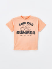 Crew Neck Short Sleeve Printed Baby Boy T-Shirt, Pack of 3