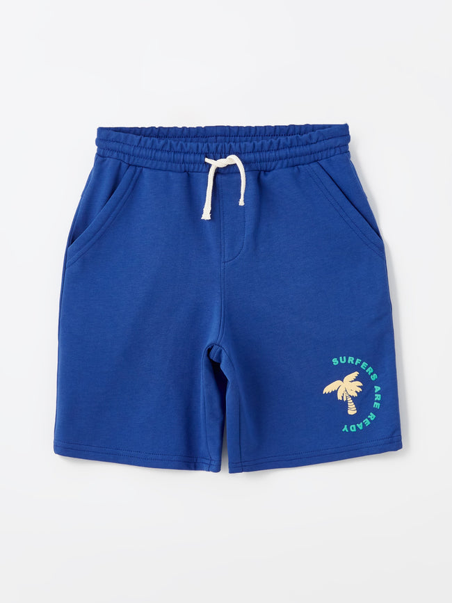 Elastic Waist Printed Boy Shorts Hover Image