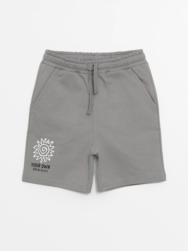 Printed Boys' Shorts with Elastic Waist Hover Image