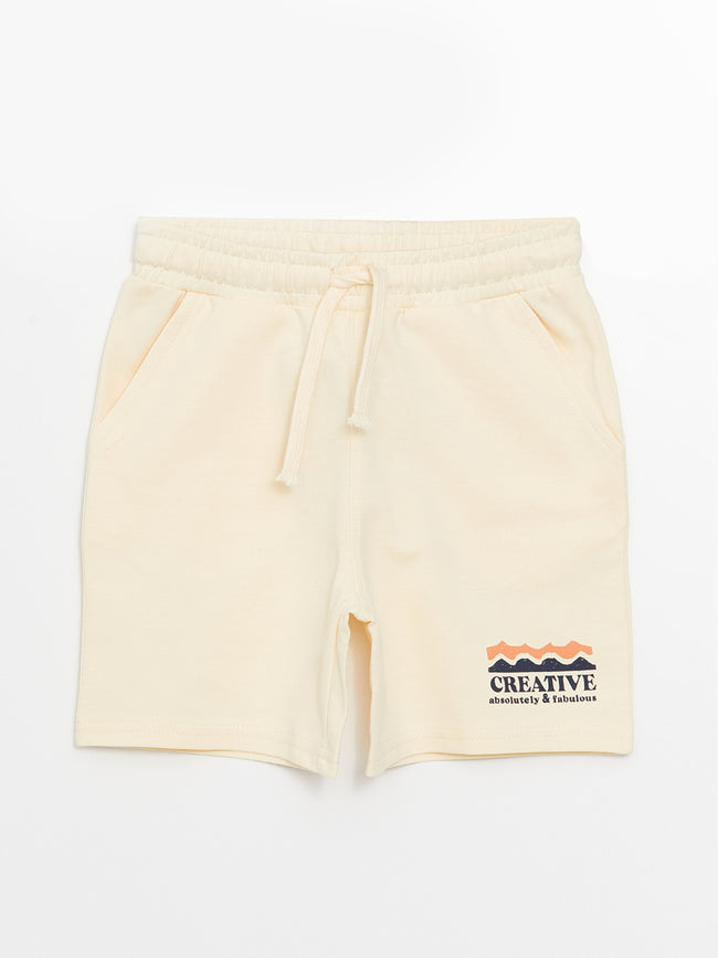 Printed Boys' Shorts with Elastic Waist Hover Image