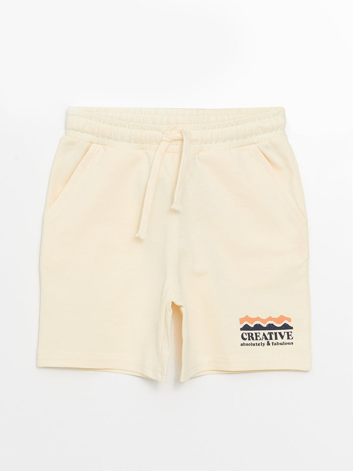 Printed Boys' Shorts with Elastic Waist