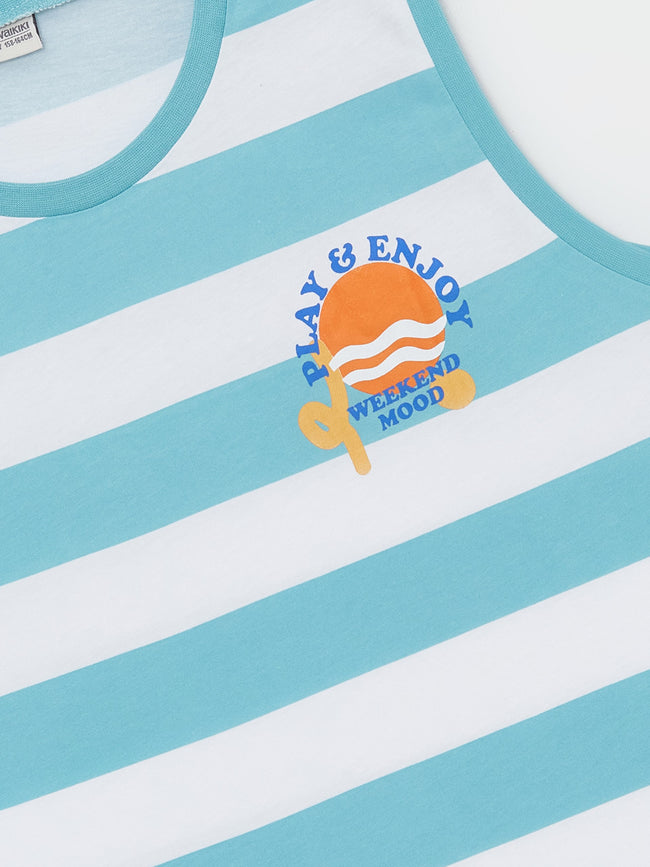 Crew Neck Striped Boy Undershirt Main Image